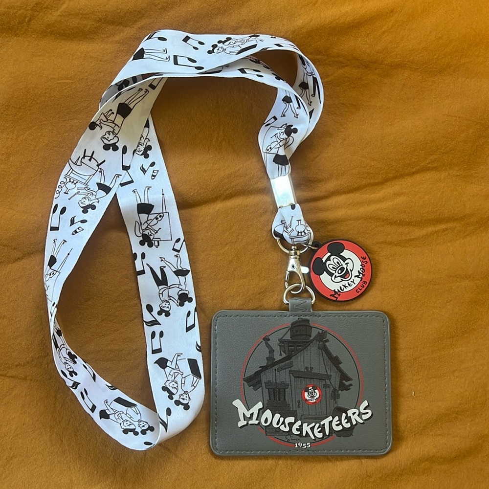 NWT Loungefly Disney Mouseketeers Lanyard and Badge Holder Disney100